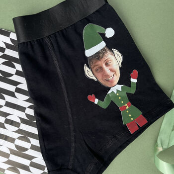 Elf Photo Upload Christmas Underwear, 2 of 3