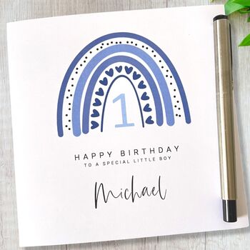 Personalised 1st Birthday Card Baby Boy, 3 of 4