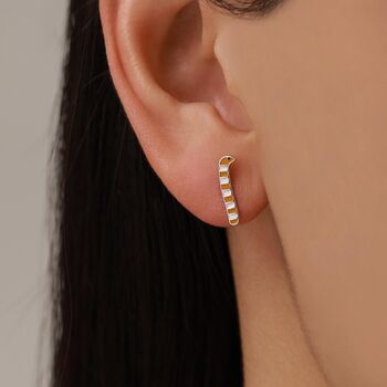 Sterling Silver Enamel Garden Eel Stud Earrings, 6 of 11