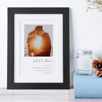 Personalised Framed Photo And Text Memories Print, 7 of 8