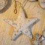 Luxury Irish Linen Festive Cosmic Star Christmas Tree Decoration, thumbnail 3 of 4