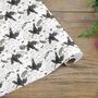 Black Raven Gift Wrapping Paper Roll Or Folded, thumbnail 1 of 3