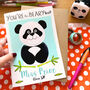 Personalised Panda Thank You Teacher Card, thumbnail 1 of 9