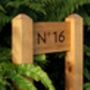 Bespoke Solid Oak Two Post Sign – Custom Font And Traditional Mortise Joinery, thumbnail 4 of 6