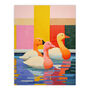 Chameleon Ducks Multicoloured Ducks Swim Wall Art Print, thumbnail 6 of 6