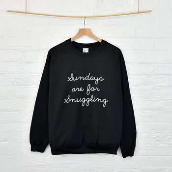 Sundays Are For Snuggling Sweatshirt Jumper, 7 of 9