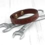 Personalised Men's Brown Leather Bracelet, thumbnail 5 of 5