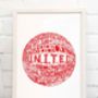 Manchester United Football Typography Print, thumbnail 4 of 7