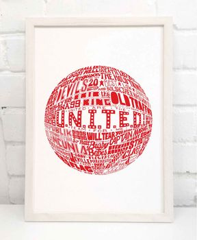 Manchester United Football Typography Print, 4 of 7