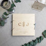 Engraved Initials Wedding Guest Book, thumbnail 3 of 8