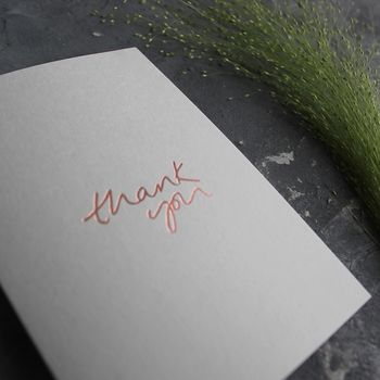'Thank You' Rose Gold Foil Friendship Card, 6 of 8