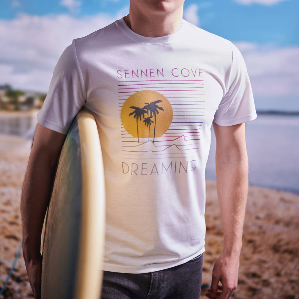 Men's Personalised Favourite Beach White T Shirt By Oakdene Designs ...