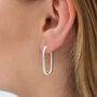 18ct Gold Plated Or Silver Long Hoop Earrings, thumbnail 1 of 6