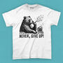 Never, Give Up Bear T Shirt, thumbnail 3 of 8