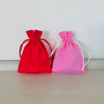 Red / Pink Cotton Gift Wrap Bag, 2 of 2