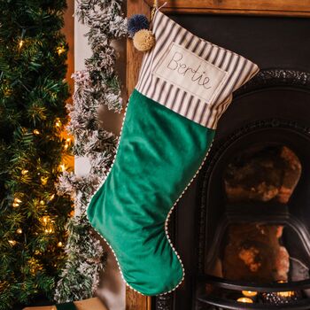 Personalised Velvet Christmas Stocking, 4 of 12