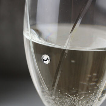 Personalised Mr And Mrs Swarovski Champagne Flutes, 3 of 8