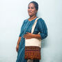 Colourful Half Sari Cotton Tote Bags, Fair Trade Shopping Bag Handmade In India, thumbnail 4 of 12