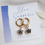 Sapphire Mini Star Earrings, thumbnail 3 of 11