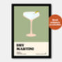 Dry Martini Cocktail Print, thumbnail 4 of 7