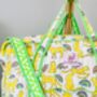Handmade Neon Rainbow Leopard Quilted Weekend Bag, thumbnail 6 of 8