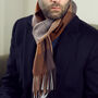 Men's Personalised Rusty Check Scarf, thumbnail 1 of 12