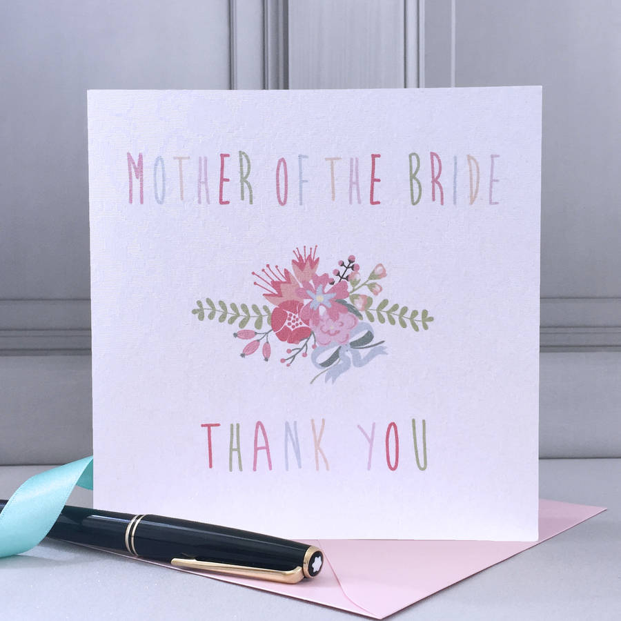 Mother Of The Bride Thank You Card, 1 of 3