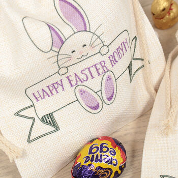 Personalised Bunny Banner Easter Bag, 2 of 4