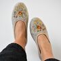 Beige Wool Ballerina Slippers, thumbnail 1 of 4