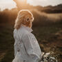 White Jean Jacket Bridal Cover Up 'Electric Love', thumbnail 6 of 10