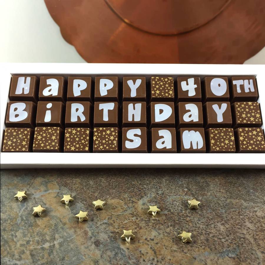 Personalised 40th Birthday Chocolate Box
