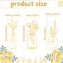 Three Pieces Gold Metal Vase Art Flower Wall Décor, thumbnail 7 of 7