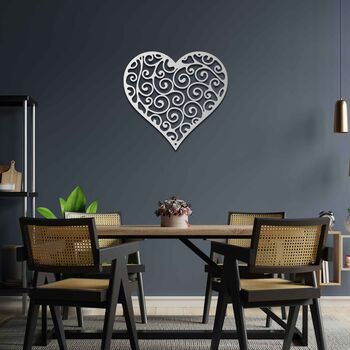 Abstract Wooden Love Heart Wall Art Home Decor, 7 of 9
