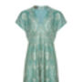 Aqua Shimmer Lace Tea Dress, thumbnail 2 of 7