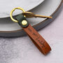 Personalised Handwritten Message Leather Keyring, thumbnail 3 of 4