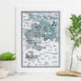 Map Of North Yorkshire Moors Signed Print, thumbnail 2 of 3