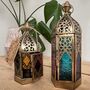 Moroccan Style Gold Glass Lantern T Light Holder, thumbnail 6 of 12