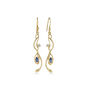 Blue Sapphire And White Topaz Gold Vermeil Earrings, thumbnail 6 of 8