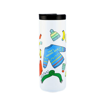 Personalised Cosy Knit Thermos Travel Flask, 2 of 9
