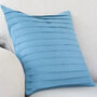 Poolside Blue Pleated Linen Cushion Cover, thumbnail 2 of 2