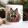 Personalised German Shepherd In Christmas Lights, thumbnail 6 of 10