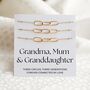 Grandma Mum Granddaughter Bracelet Set Three Generations Gift, thumbnail 1 of 10