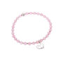 Pink Rose Quartz Silver Heart Women’s Charity Bracelet, thumbnail 3 of 6