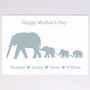 Personalised Elephant Family Mother's Day Card, thumbnail 4 of 7