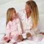 Mum And Daughter Personalised Pink Silky Pyjama Set, thumbnail 1 of 3