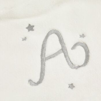 Personalised Ivory Initial Fleece Dressing Gown, 4 of 5