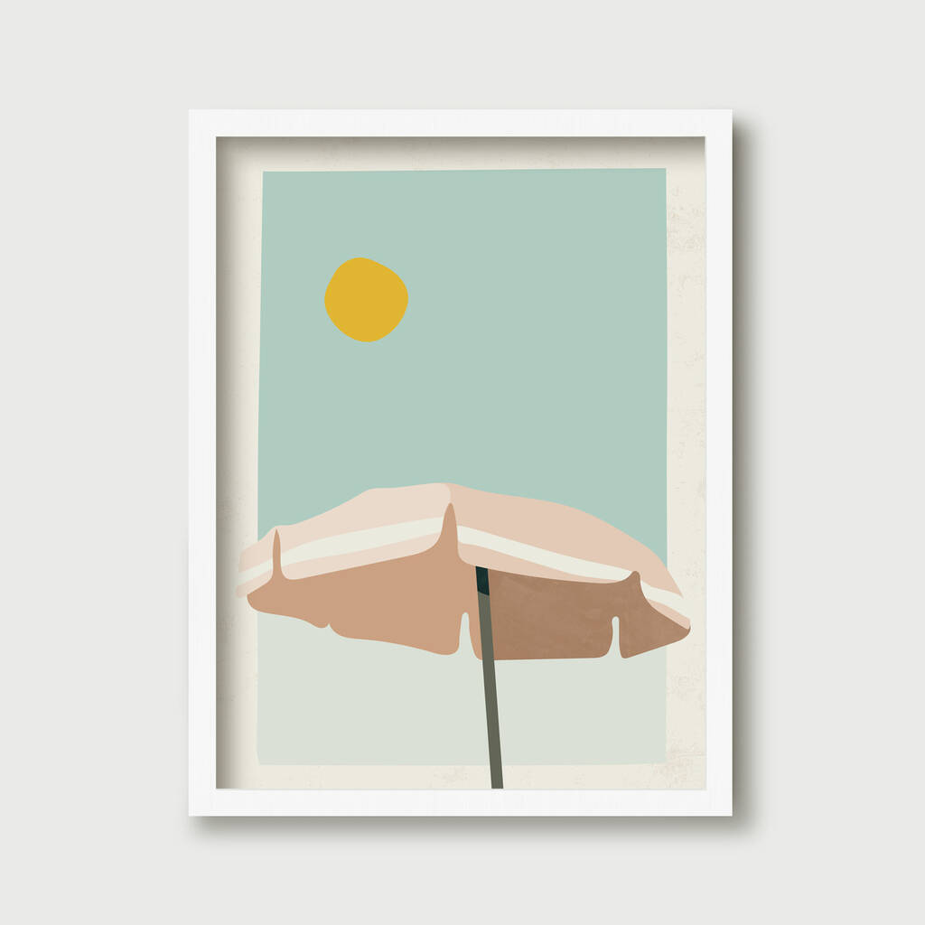 Beach Umbrella Art Print By Green Lili
