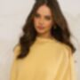 Yellow Chiffon 100% Cashmere Multi Ways Button Poncho Shawl Gift Boxed, thumbnail 7 of 10
