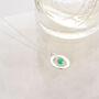Halo Birthstone Necklace Chrysoprase May, thumbnail 6 of 7