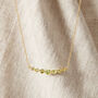 Green Peridot Bar Chain Necklace, thumbnail 5 of 8